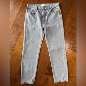 Everlane Relaxed Straight Jeans Organic Cotton Button Fly Women’s 27 Grey Denim